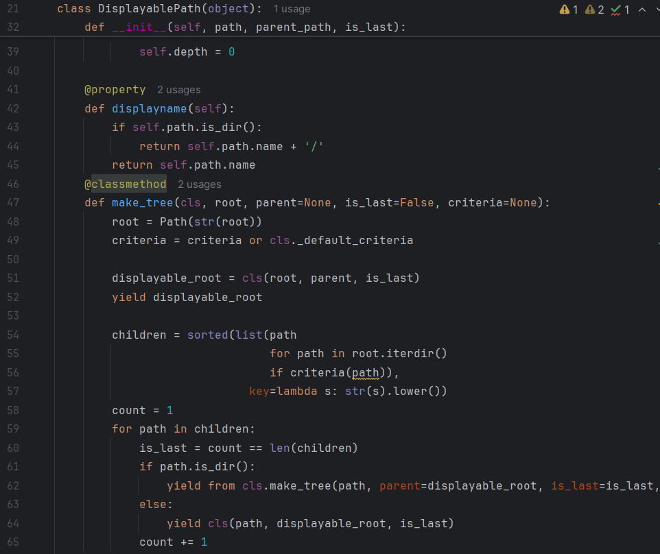 in-depth file display script to view as tree or list